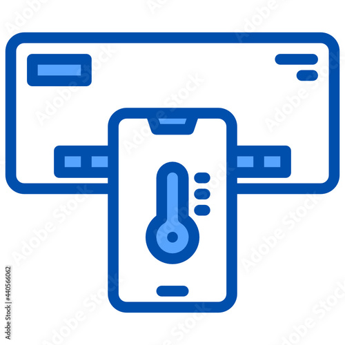 Air conditioner blue style icon