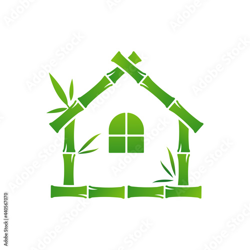 House Bamboo logo vector template, Creative Bamboo logo design concepts photo