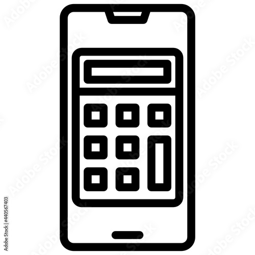 Calculator outline style icon