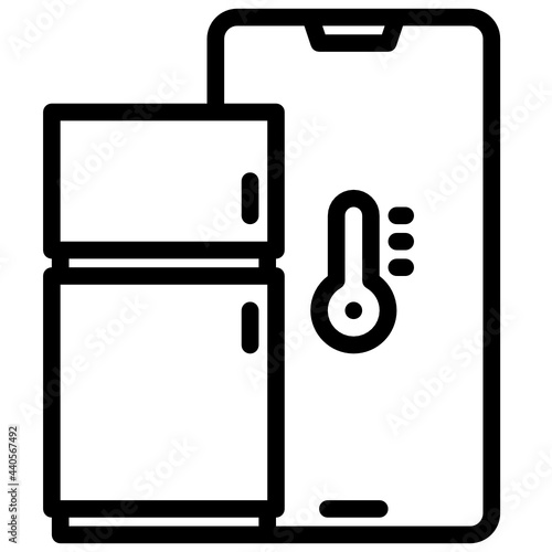 Fridge outline style icon