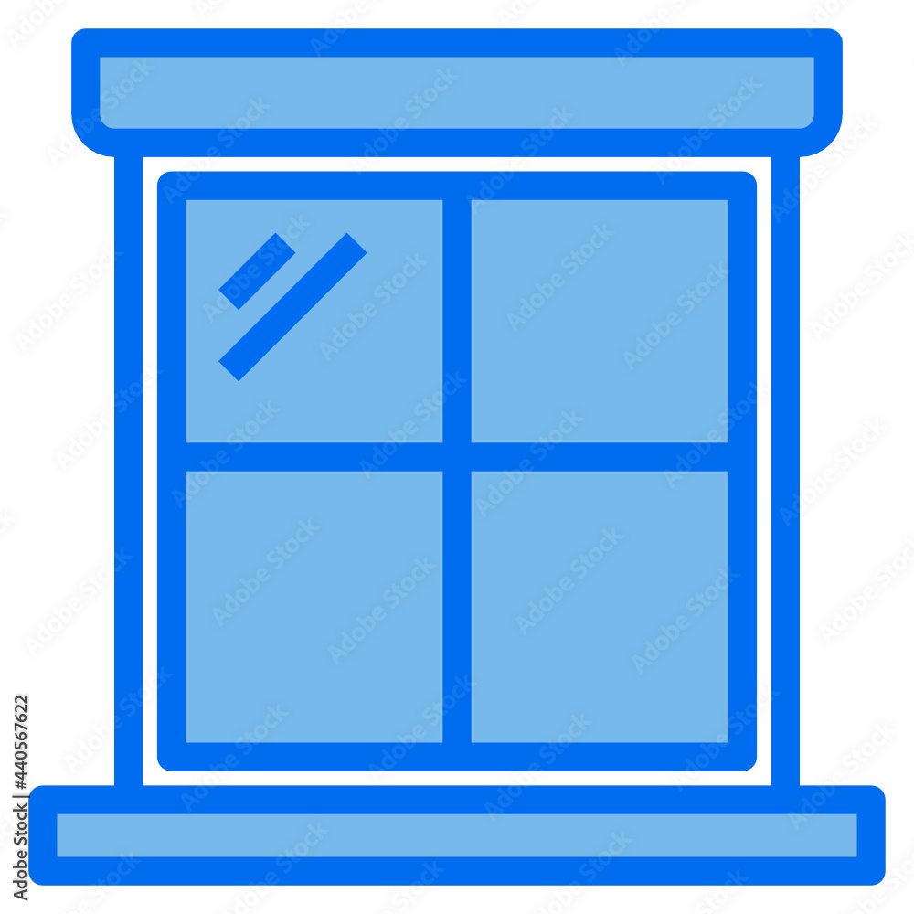 window blue line icon window blue line icon