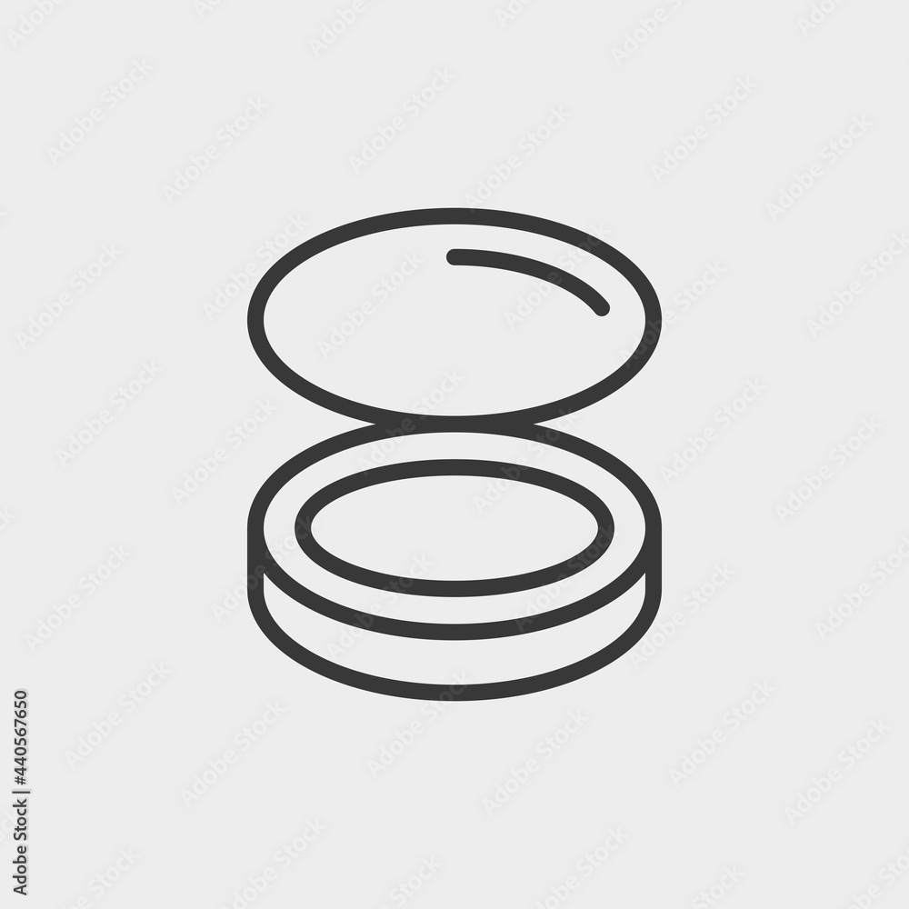 Cream container icon isolated on background. Cosmetics symbol modern, simple, vector, icon for website design, mobile app, ui. Vector Illustration Cream container icon isolated on background. Cosmetics symbol modern, simple, vector, icon for website design, mobile app, ui. Vector Illustration