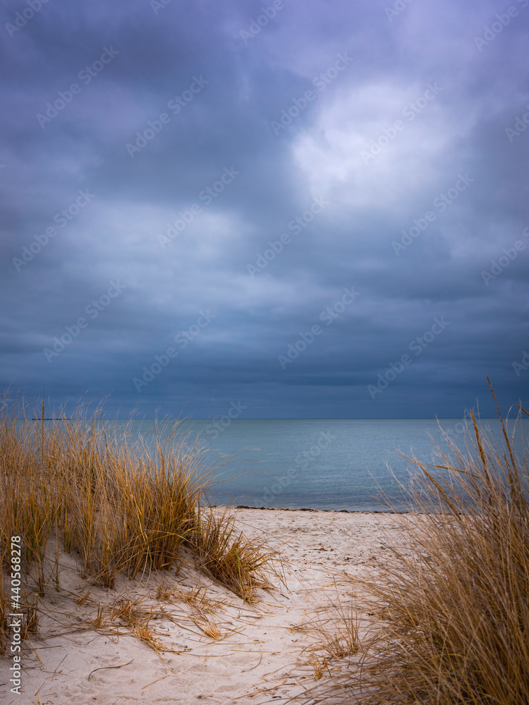 Tranquil Lonesome Beach Seascape during Off-season on Cape Cod Tranquil Lonesome Beach Seascape during Off-season on Cape Cod