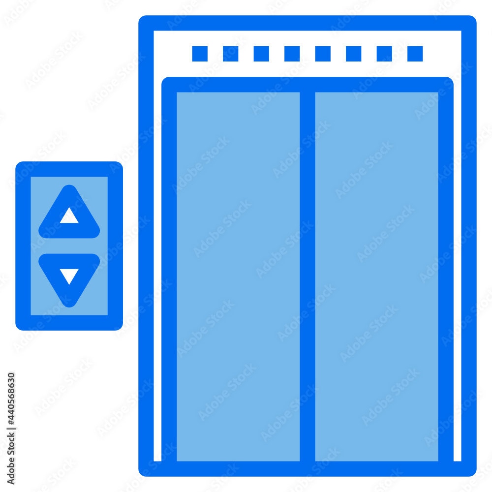 hotel_Elevator blue line icon hotel_Elevator blue line icon