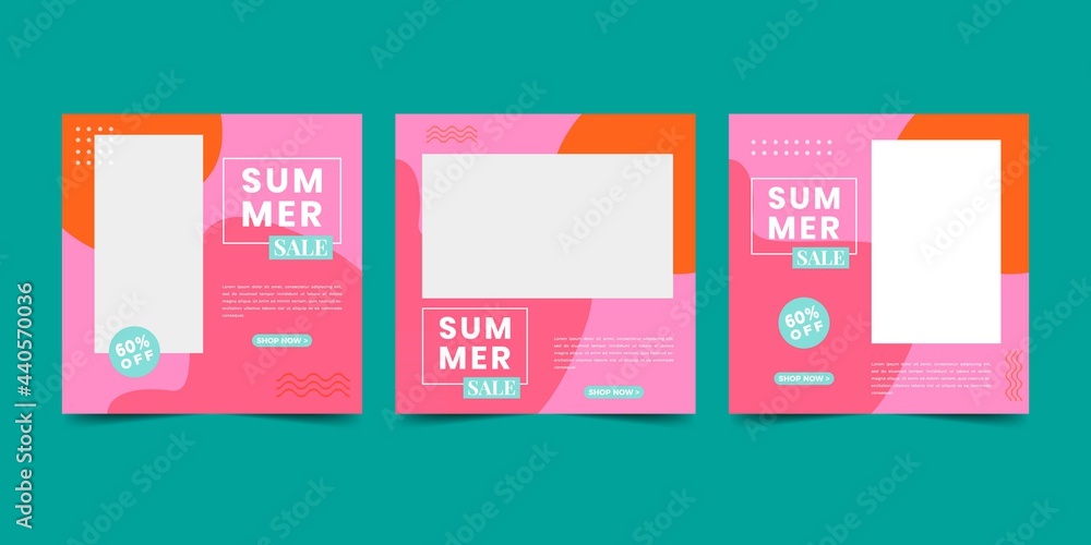 Summer sale social media post template. Summer sale social media post template.