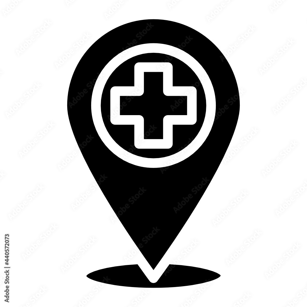 Obraz premium pin glyph icon