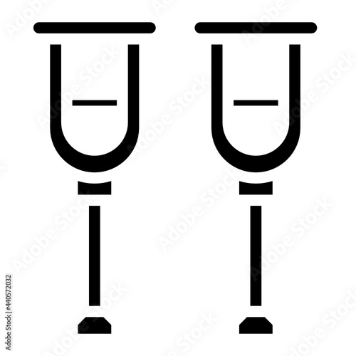 Crutch glyph icon