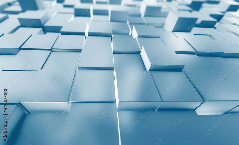 Geometric Cube Shape Abstract Background. 3d rendering.