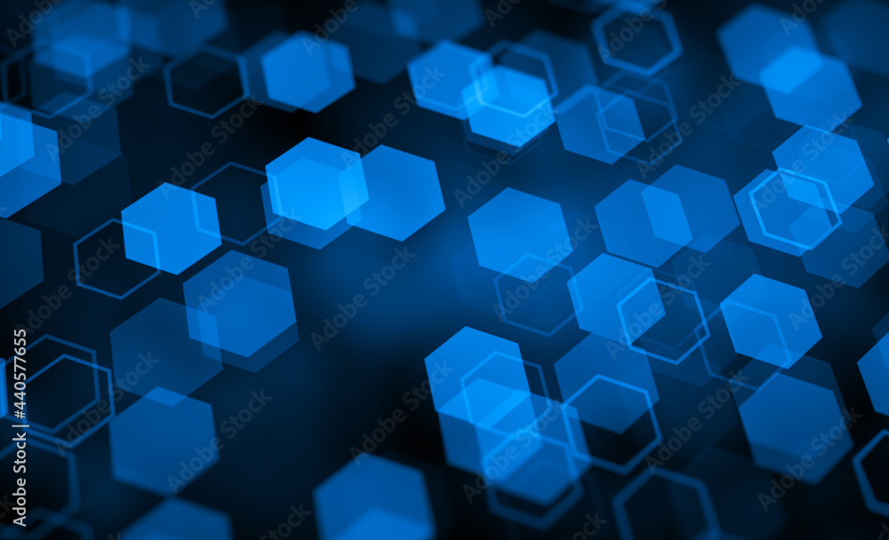 Abstract Hexagonal Blue Background Abstract Hexagonal Blue Background