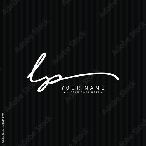 Initial Letter LP Logo - Hand Drawn Signature Logo