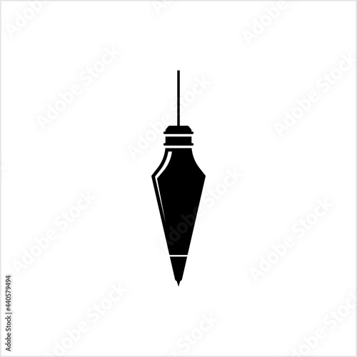 Plumb Bob Icon, Plummet Icon, Construction Tool Icon