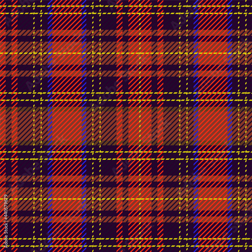 Plaid seamless patterns set. Fashion textile cloth, plaid fabric, vector illustration.