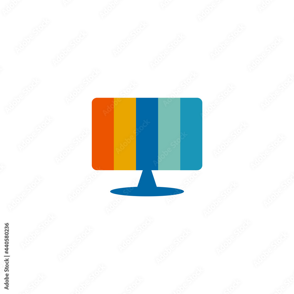 TV or television icon logo design template TV or television icon logo design template