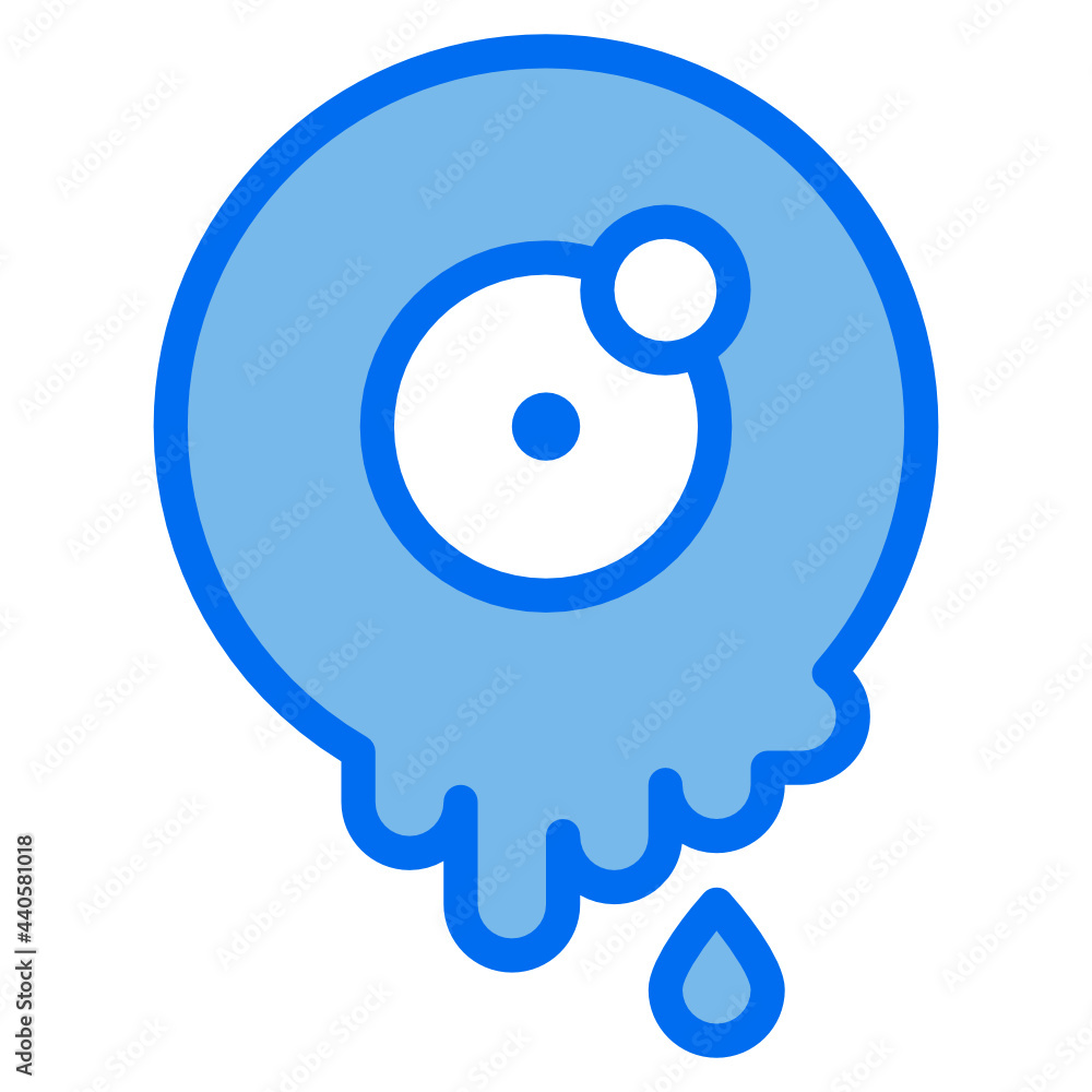 monster blue line icon
