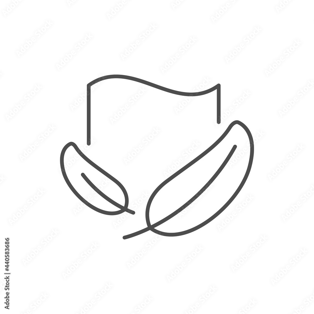 Soft paper line outline icon isolated on white Soft paper line outline icon isolated on white