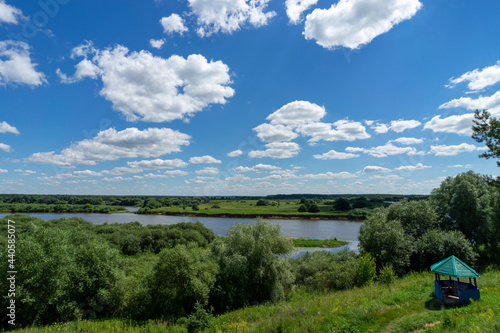 Wide floodplain of the Dnieper River in the Zhlobin region, Belarus photo