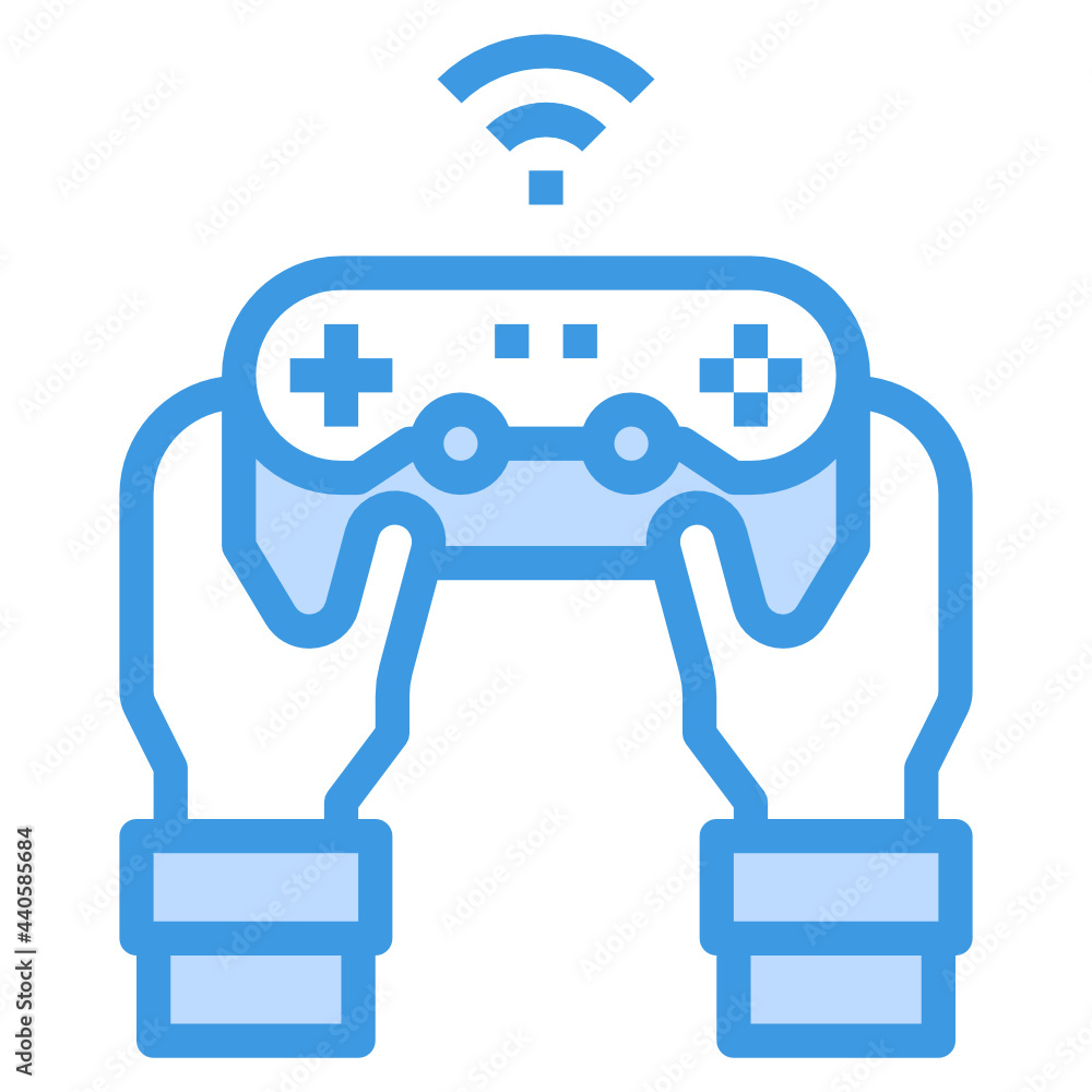 Video Game blue outline icon Video Game blue outline icon