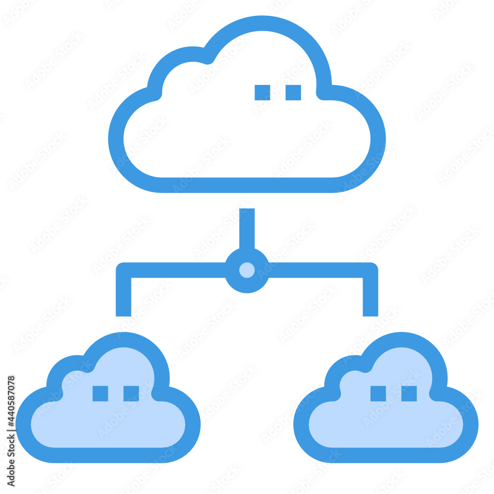 Cloud blue outline icon Cloud blue outline icon