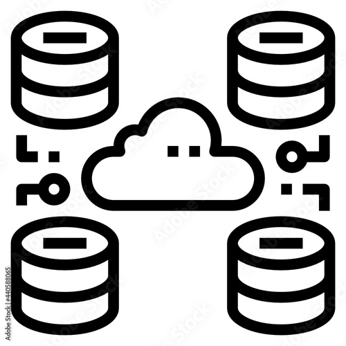 Database outline icon