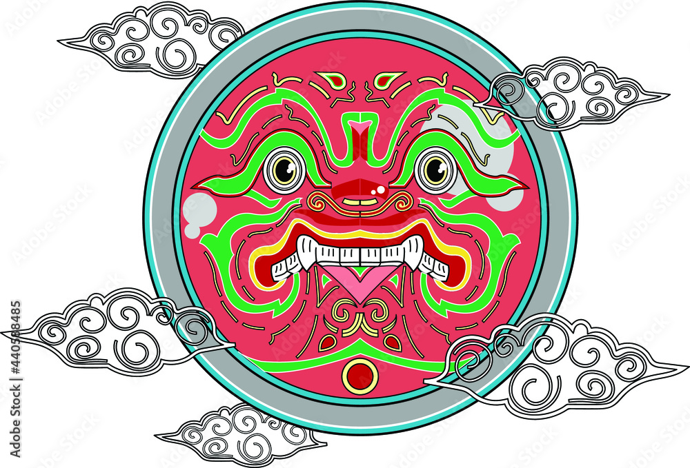 Obraz premium Tossakan Face symbolic