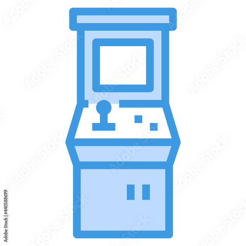 Arcade blue outline icon