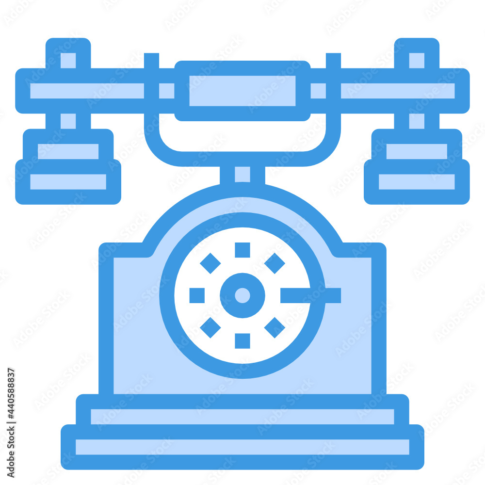 Telephone blue outline icon Telephone blue outline icon