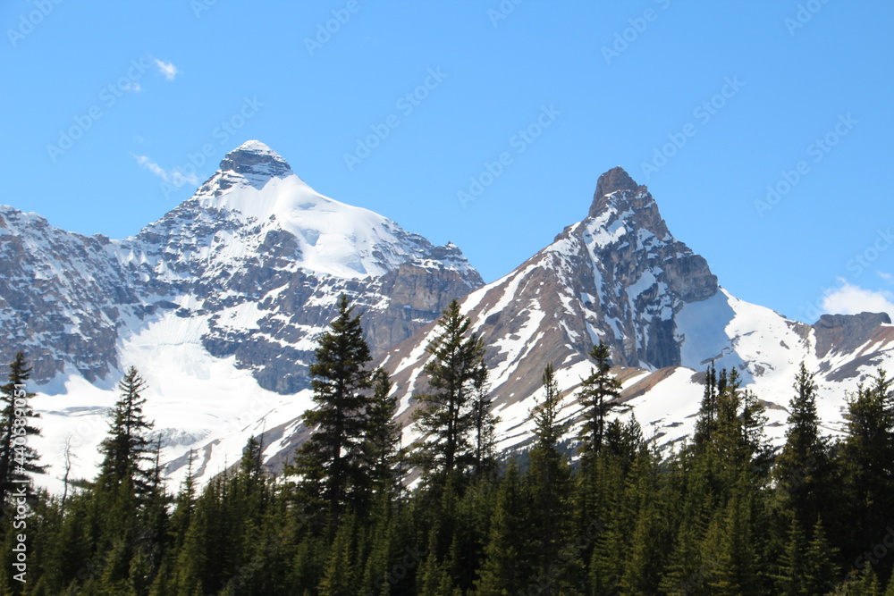 Mount Athabasca And Hilda Peak, Jasper National Park, Alberta