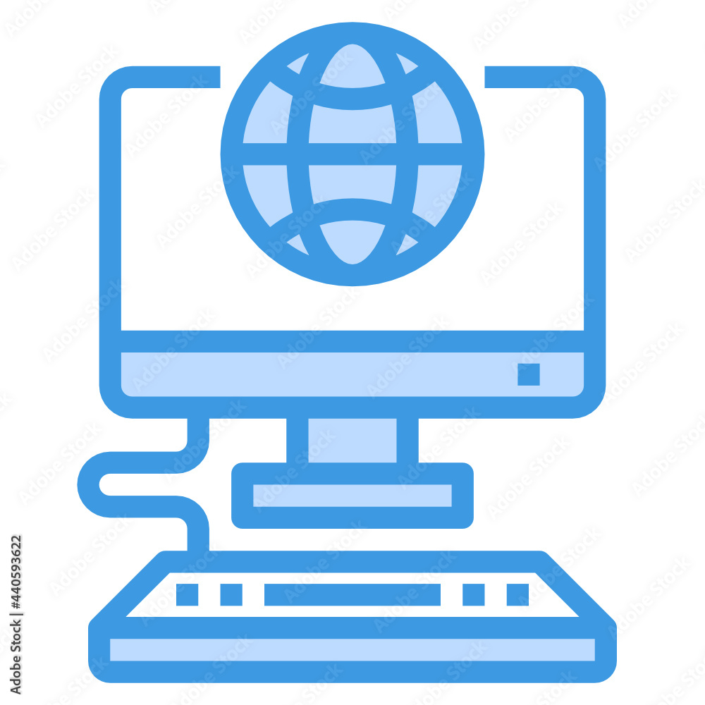 World Wide Web blue outline icon World Wide Web blue outline icon