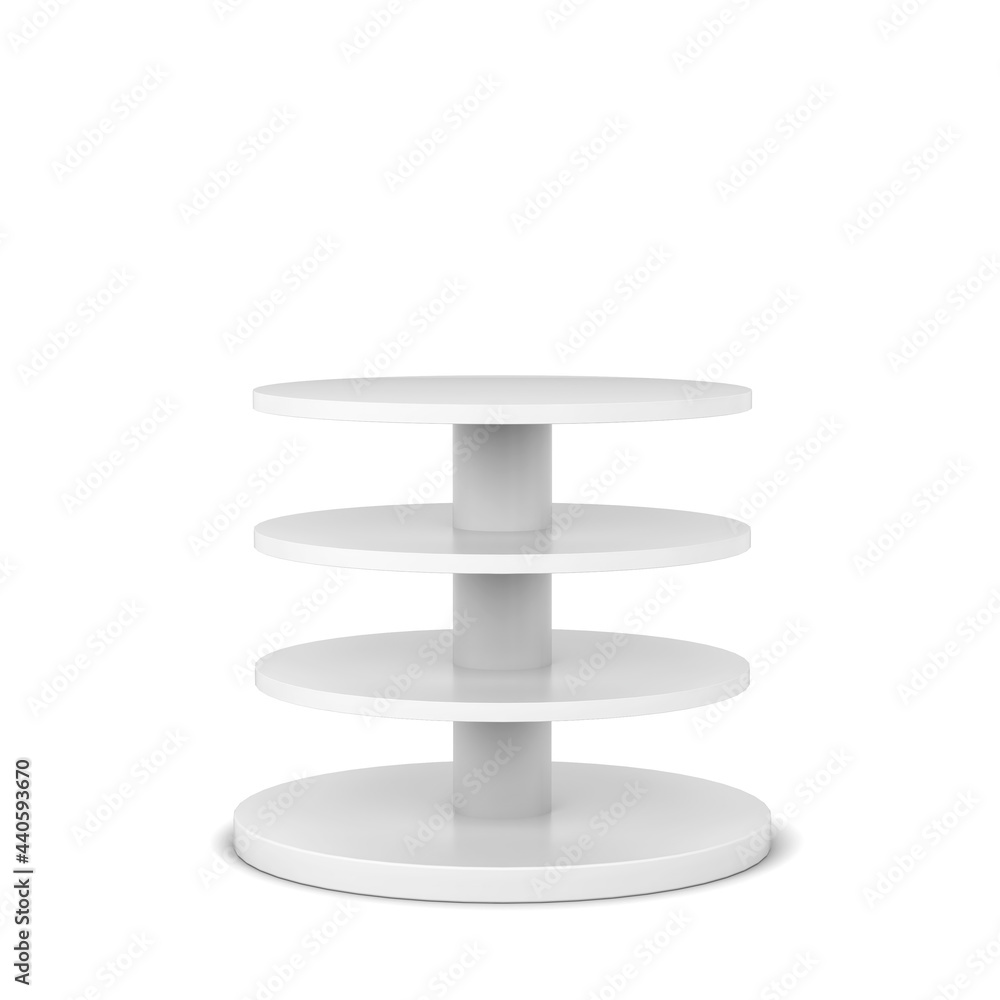 Empty round market shelf Empty round market shelf