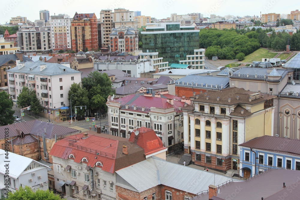 View of the city quarter, located in the central part of the city of Kazan