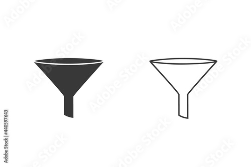 Filter icon set on white background. Vector