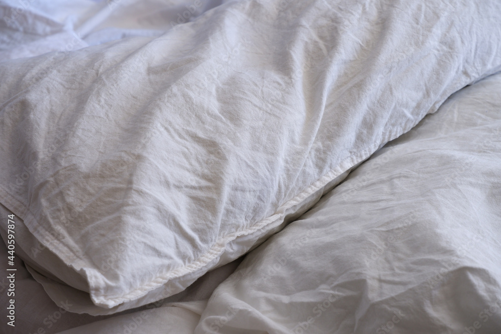 White linens. Blanket texture. Suitable for backgrounds. White linens. Blanket texture. Suitable for backgrounds.