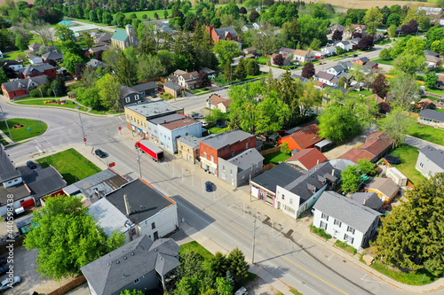 Aerial view of Drumbo, Ontario, Canada