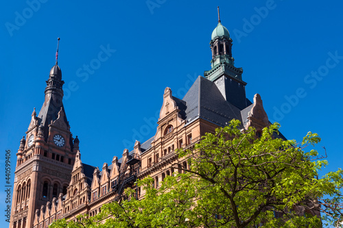 Принти на полотні landmark milwaukee city hall tower and cupolas