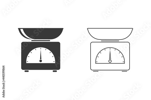 Kitchen scale icon set. vector icon.Simple flat symbol. Vector illustration