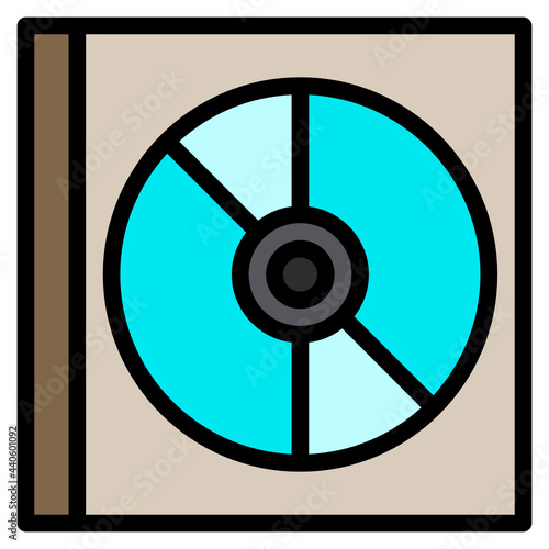 disk line icon
