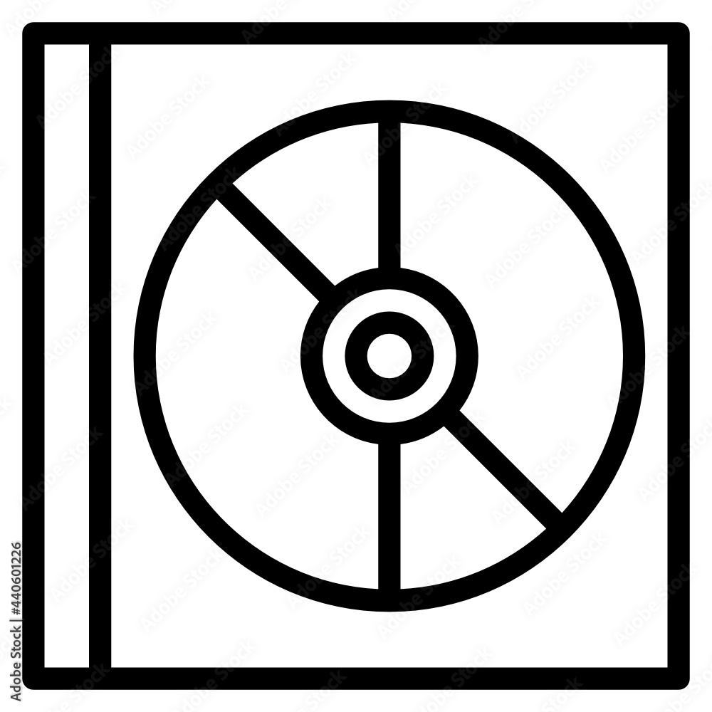 disk line icon