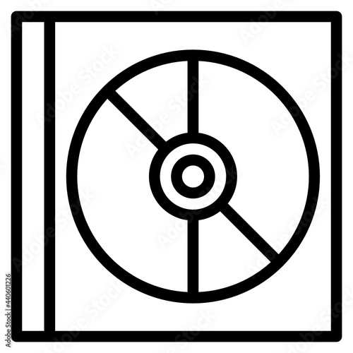 disk line icon