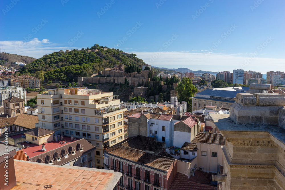 Urban environment of Malaga city, Spain