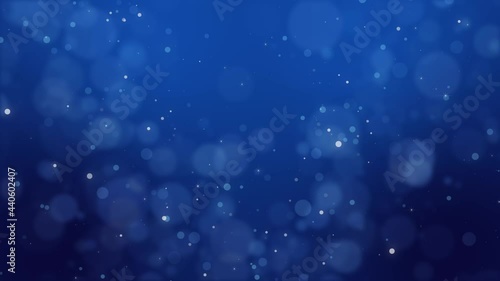 a particle shining like a blue sea. Gradient background with loop playback