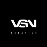 VSN Letter Initial Logo Design Template Vector Illustration