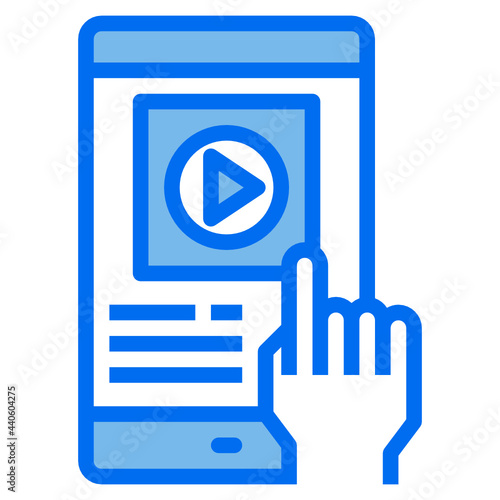 screen blue line icon