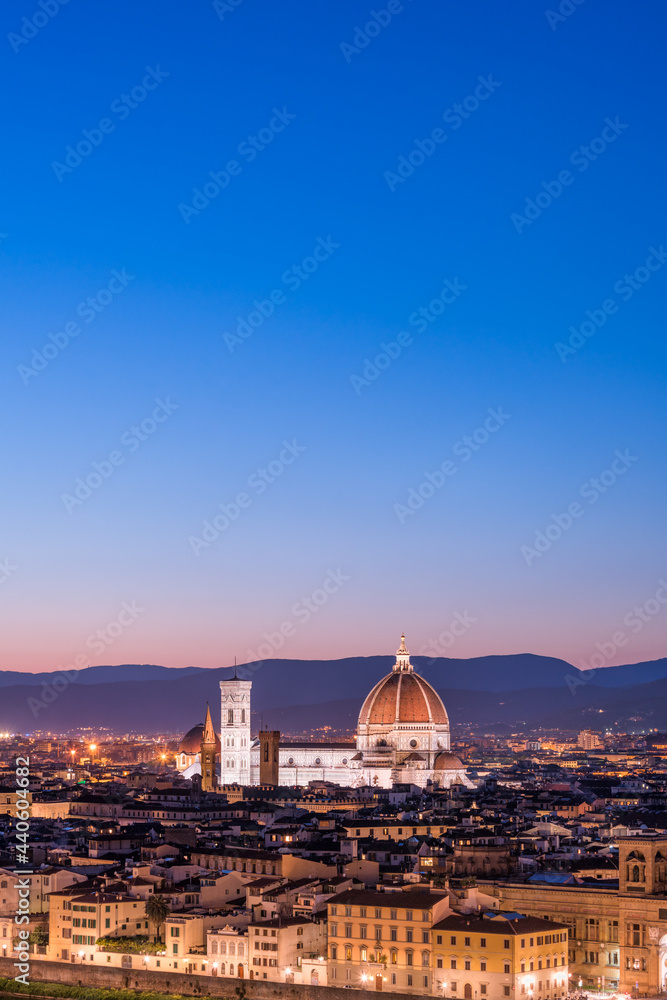 Florence Cathedral at night, Tuscany, Italy