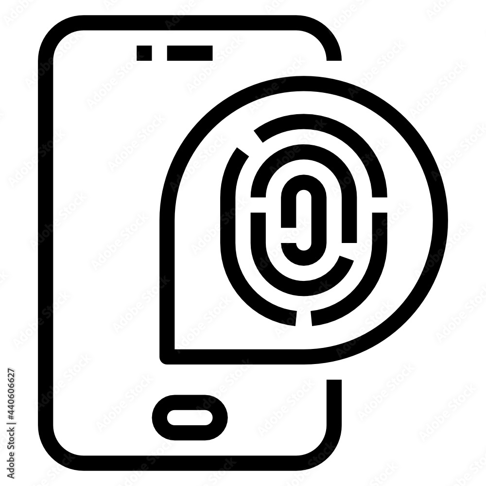 Fingerprint Scan outline icon Fingerprint Scan outline icon
