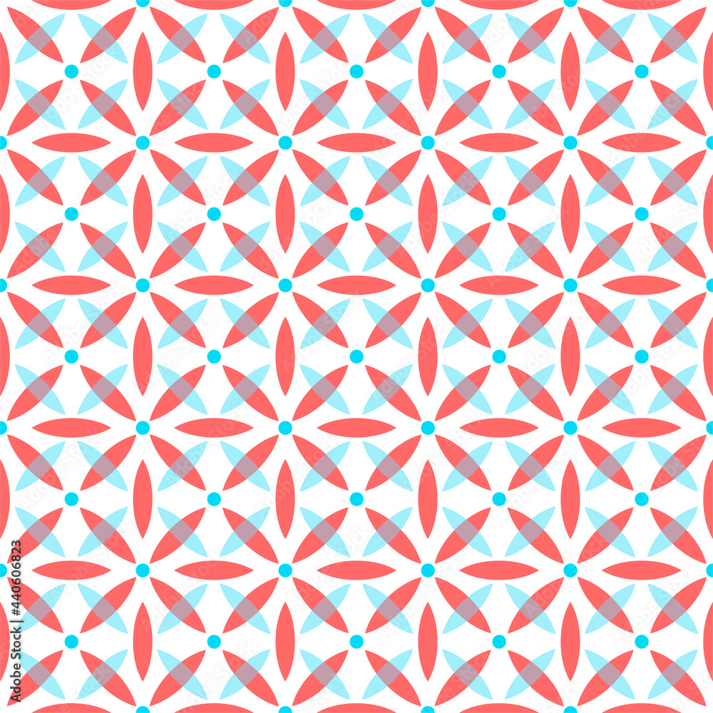 Vector simple seamless pattern. Abstract flower