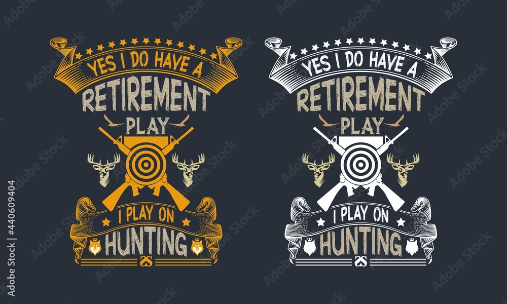 Fototapeta premium hunting tee shirt design hunt lover man and women vector