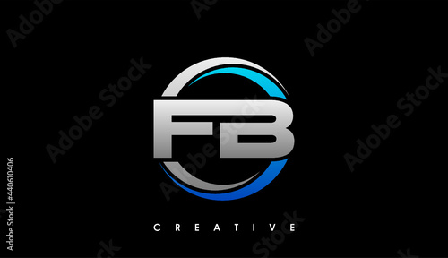 FB Letter Initial Logo Design Template Vector Illustration