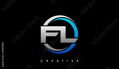 FL Letter Initial Logo Design Template Vector Illustration