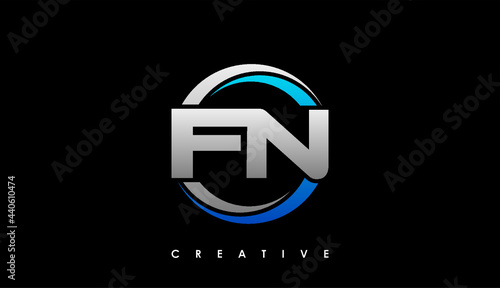 FN Letter Initial Logo Design Template Vector Illustration