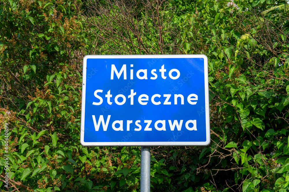 Znak Miasto Stołeczne Warszawa - obrazy, fototapety, plakaty 